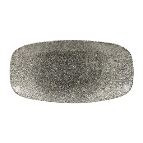 Churchill Studio Prints Raku Rectangular Plates Quartz Black 298mm (12 Pack)