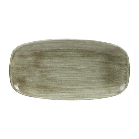 Churchill Stonecast Patina Antique Rectangular Plates Green 298mm (12 Pack)