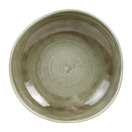 Churchill Stonecast Patina Antique Organic Round Bowls Green 253mm (12 Pack)