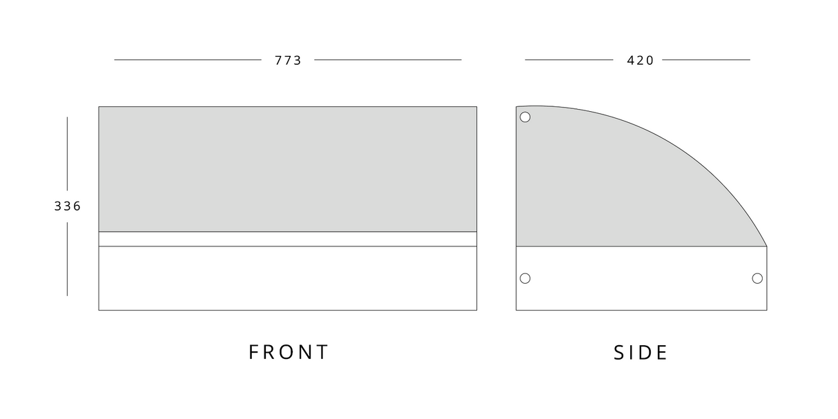 Curved Counter Top Heated Merchandiser