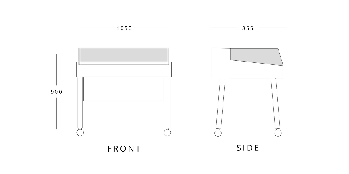 Low Glass Display Counter 1050mm Wide