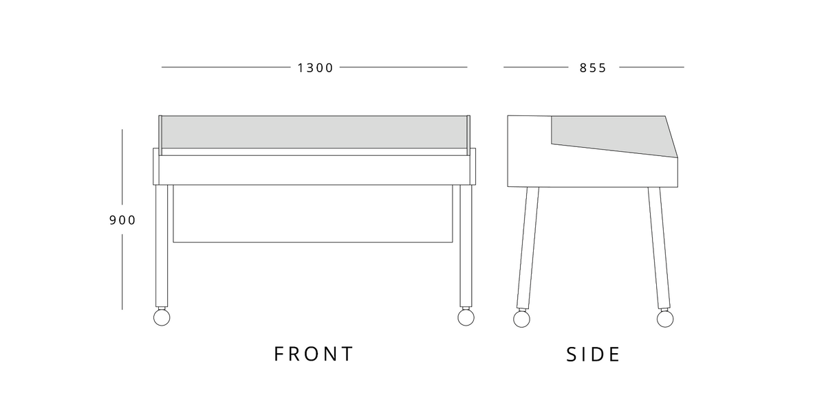 Low Glass Display Counter 1300mm Wide