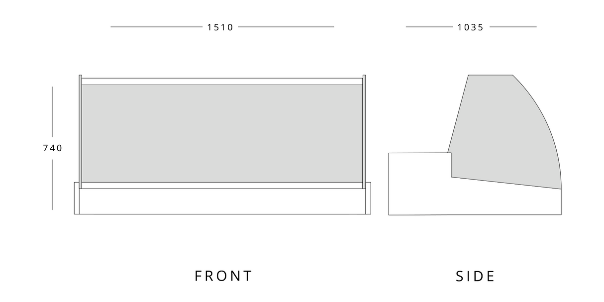 Counter Top Fish Display 1510mm Wide