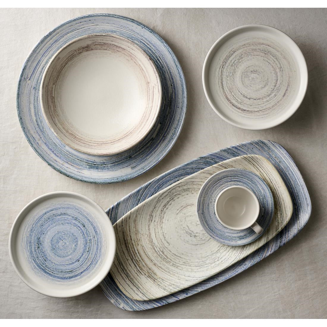 Churchill Elements Dune Chef's Oblong Plates 288 x 152mm (12 Pack)