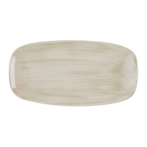 Churchill Stonecast Canvas Natural Chefs Oblong Plates 288x152mm(12 Pack)