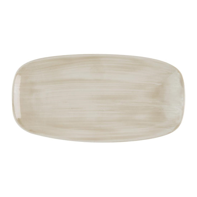 Churchill Stonecast Canvas Natural Chefs Oblong Plates 288x152mm(12 Pack)