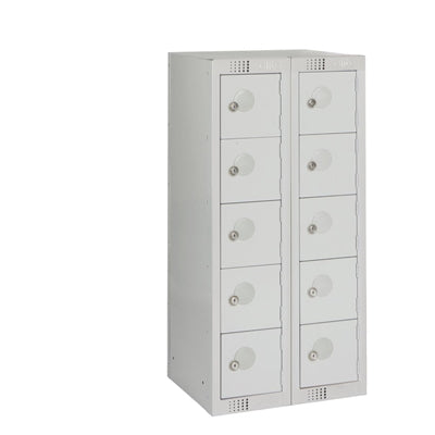 Ten Door Personal Effects Locker Grey Camlock