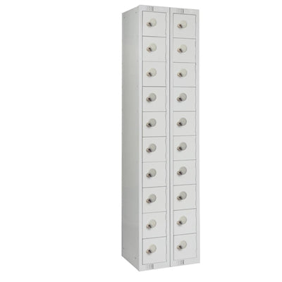 Twenty Door Personal Effects Locker Grey Padlock Fitting
