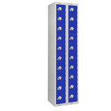 Twenty Door Personal Effects Locker Blue Padlock Fitting