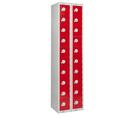 Twenty Door Personal Effects Locker Red Camlock