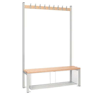 Single-Sided Island Seating with Mesh Tray Grey 1200mm