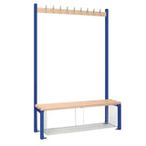 Single-Sided Island Seating with Mesh Tray Blue 1200mm