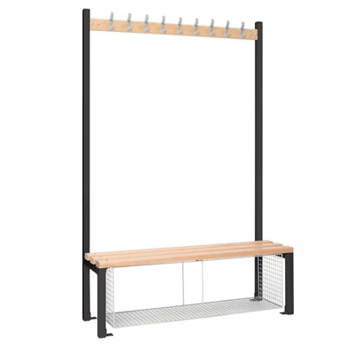 Single-Sided Island Seating with Mesh Tray Black 1200mm