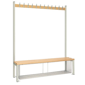 Single-Sided Island Seating with Mesh Tray Grey 1500mm