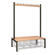 Double-Sided Island Seating with Mesh Basket Black 1200mm