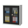 Small Mesh-Fronted Stock Control Cupboard Black