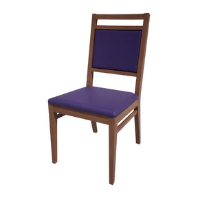 Bolero Bespoke Bia A Side Chair in Blue/Walnut