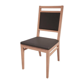 Bolero Bespoke Bia A Side Chair in Anthracite/Beech