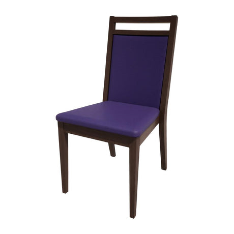 Bolero Bespoke Bia B Stacking Chair in Blue/Wenge