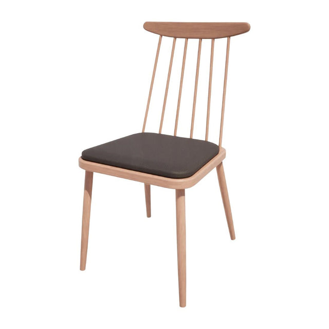 Bolero Bespoke Frank Side Chair Anthracite/Beech