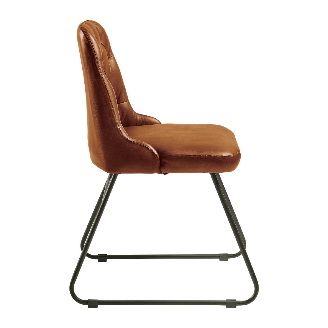 Harland Side Chairs Leather Bruciato (2 Pack)
