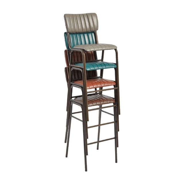 Tavo Stacking Bar Stools Vintage Tan (2 Pack)