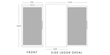 GRADED-00987-HSG40 Single Glass Door Stainless Steel Refrigerator