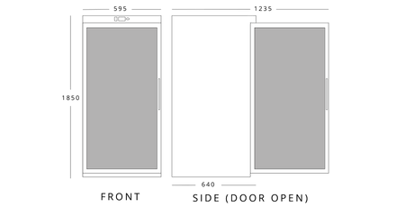 GRADED-00987-HSG40 Single Glass Door Stainless Steel Refrigerator – image 8