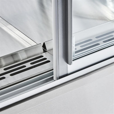 Cossiga Heated Freestanding Multideck Display Sliding Front & Rear Doors 900mm
