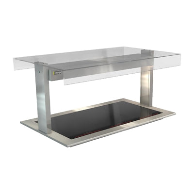 Cossiga Linear Series Drop-in Ceramic Glass HotPlates w/Flat Top Sneeze Guard 1145mm