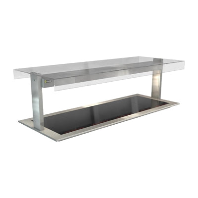 Cossiga Linear Series Drop-in Ceramic Glass HotPlates Flat Top Sneeze Guard 1825mm