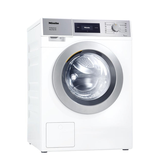 Miele Commercial Mop Star 80 Washing Machine White 8kg with Drain Valve PWM508