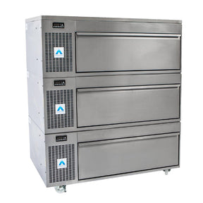 Adande 3 Drawer Variable Temp Fridge Freezer with Standard Castors & Solid Work Top VCS R2 V1