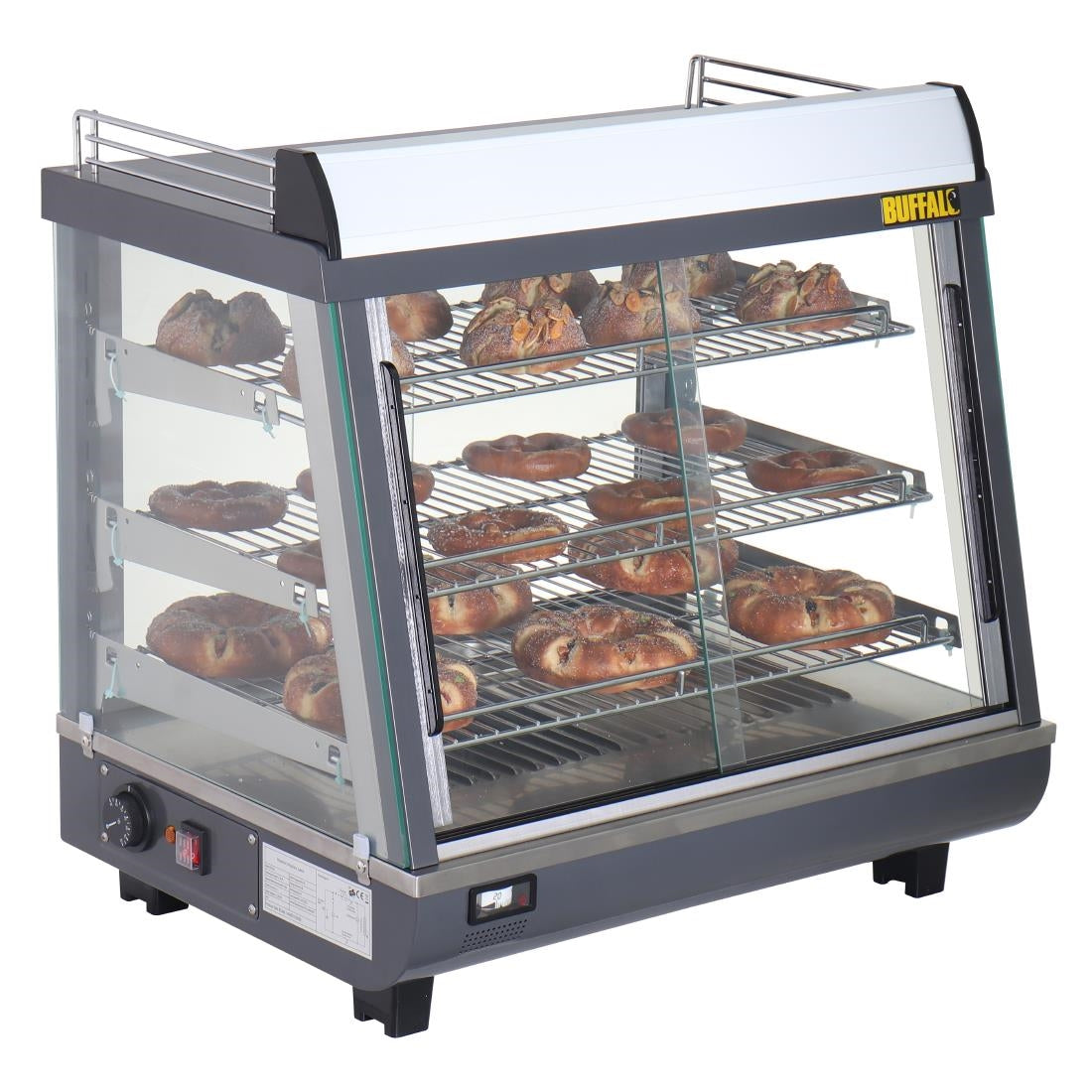 Buffalo Front and Rear Door Heated Merchandiser 96Ltr