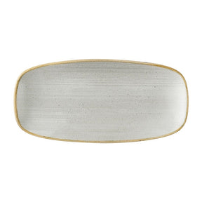 Churchill Stonecast Raw Grey Chefs Oblong Plates 270 x 127mm (12 Pack)