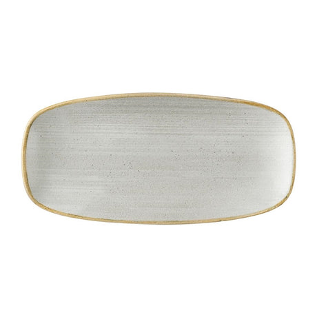 Churchill Stonecast Raw Grey Chefs Oblong Plates 270 x 127mm (12 Pack)