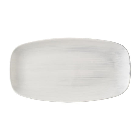 Churchill Stonecast Canvas Grey Chefs Oblong Plates 280 x 152mm (12 Pack)