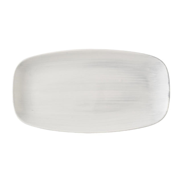 Churchill Stonecast Canvas Grey Chefs Oblong Plates 280 x 152mm (12 Pack)