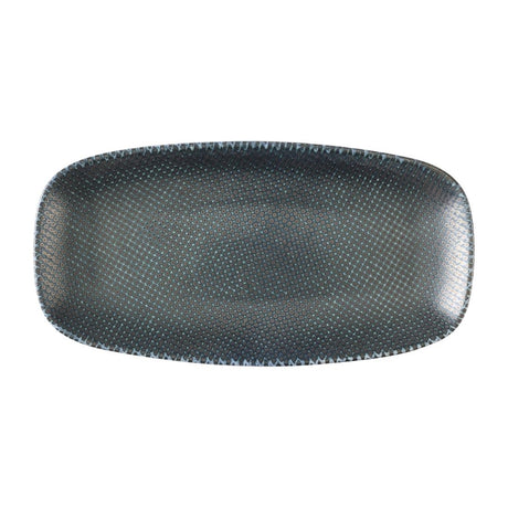 Churchill Studio Prints Astro Metallic Blue Chefs Oblong Plates 280x 152mm (12 Pack)