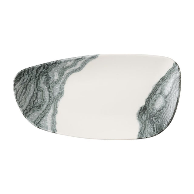 Churchill Tide Black Chefs Geo Plates 280 x 153mm (12 Pack)