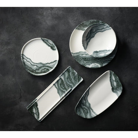 Churchill Tide Black Chefs Geo Plates 280 x 153mm (12 Pack)