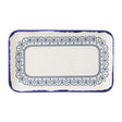 Dudson Harvest Moresque Rectangular Plates Blue 270x160mm (12 Pack)