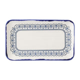 Dudson Harvest Moresque Rectangular Plates Blue 270x160mm (12 Pack)