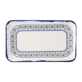 Dudson Harvest Moresque Rectangular Plates Blue 270x160mm (12 Pack)