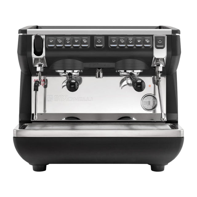 Nuova Simonelli Appia Compact 2 Group Coffee Machine with Autosteam Wand Black