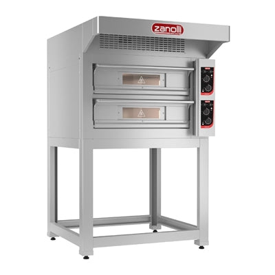 Zanolli EP70 4/MC Double Deck Electric Pizza Oven with Stand Three Phase