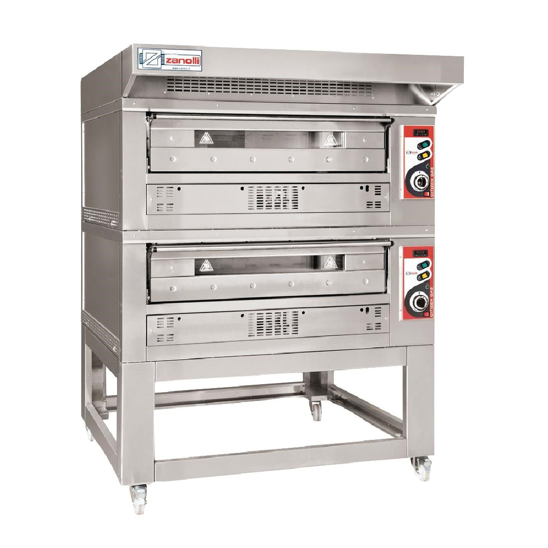 Zanolli EP70 4/MC Double Deck Electric Pizza Oven with Stand & Hood Single Phase