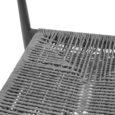 Bolero Eden PE Twist Rattan Outdoor Armchairs Charcoal (4 Pack)