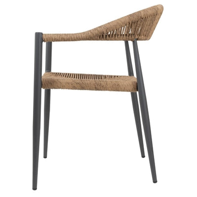 Bolero Eden PE Twist Rattan Outdoor Armchairs Natural (4 Pack)