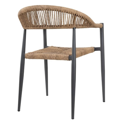 Bolero Eden PE Twist Rattan Outdoor Armchairs Natural (4 Pack)
